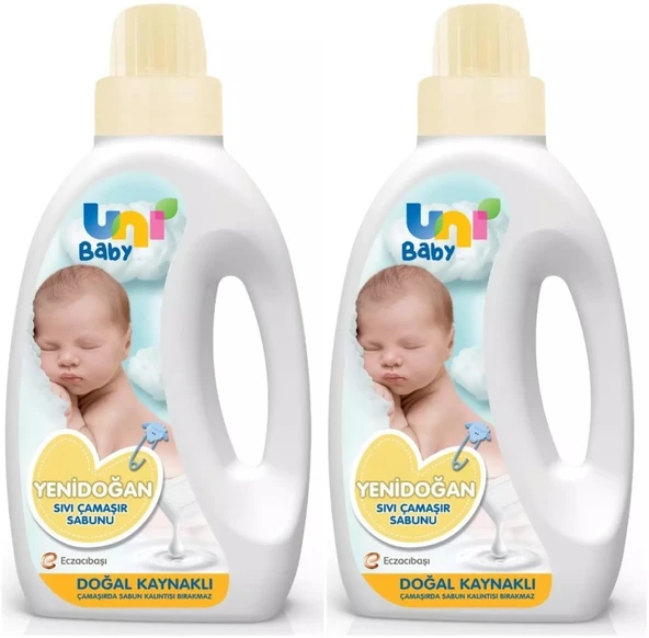 Uni Baby Yeni Doğan Çamaşır Deterjanı/Sabunu 1500ML (Sarı) (2 Li Set)