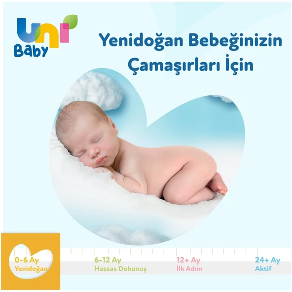 Uni Baby Yeni Doğan Çamaşır Deterjanı/Sabunu 1500ML (Sarı) (4 Lü Set) - 3