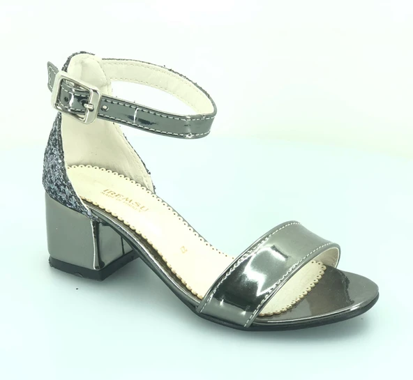 İremsu 9989 Tek bant Arkası Simli Topuklu Çocuk Ayakkabı - Resim 2