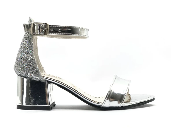 İremsu 9989 Tek bant Arkası Simli Topuklu Çocuk Ayakkabı - Resim 12