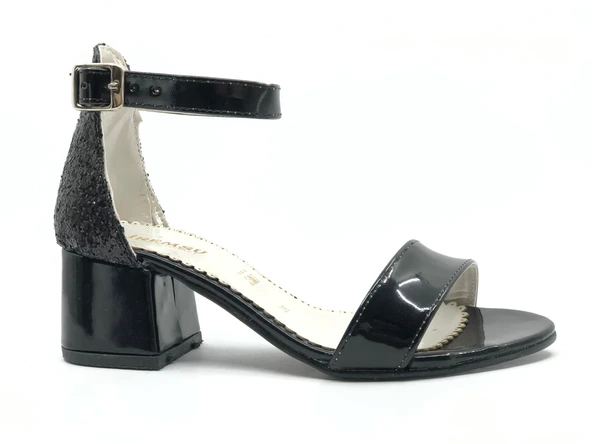 İremsu 9989 Tek bant Arkası Simli Topuklu Çocuk Ayakkabı - Resim 8