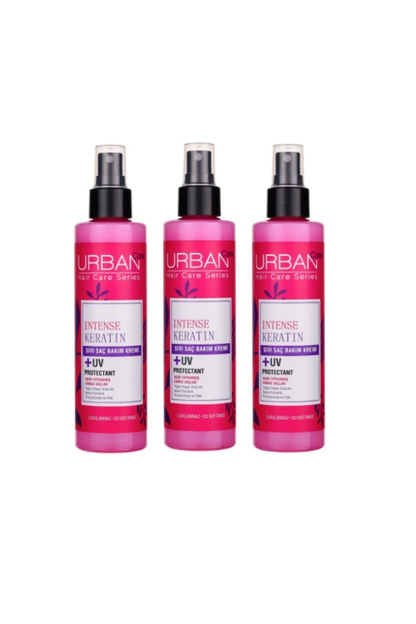 Intense Keratin Sıvı Saç Bakım Kremi 200 ml X3 Adet