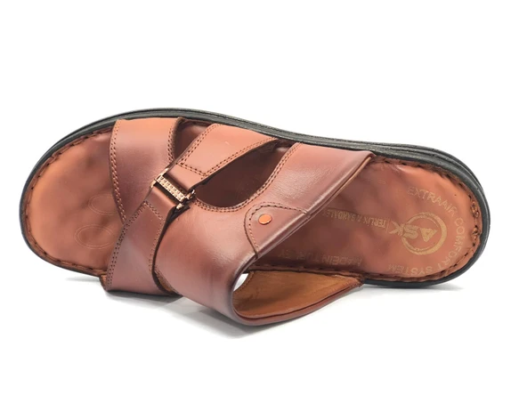 Asker 1920 %100 Hakiki Deri Erkek Full Ortapedik Terlik - Resim 10