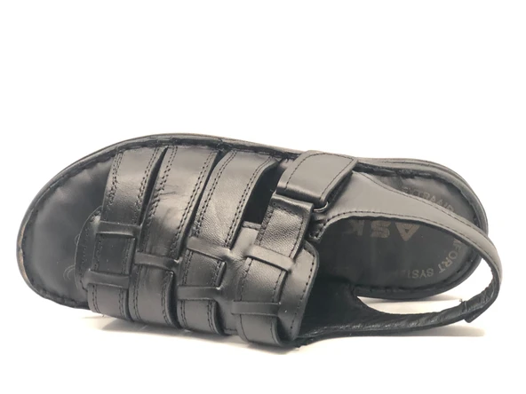 Kocamanlar %100 Hakiki Deri Tam Ortapedik Erkek Sandalet - 4