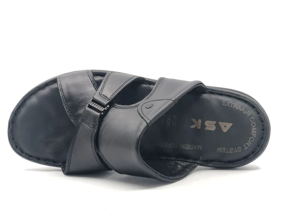 Asker 1920 %100 Hakiki Deri Erkek Full Ortapedik Terlik - Resim 4