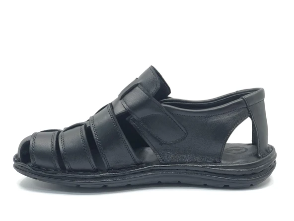 Kocamanlar %100 Hakiki Deri Tam Ortapedik Erkek Sandalet - 4