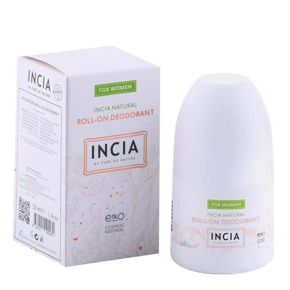 INCIA Kadınlar için Doğal Roll-On Deodorant 50 ml