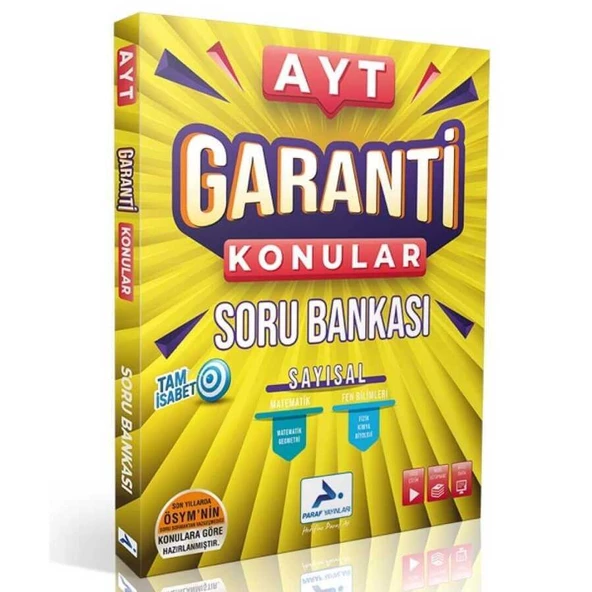 2023 AYT Garanti Konular Soru Bankası Sayısal Paraf Yayınları