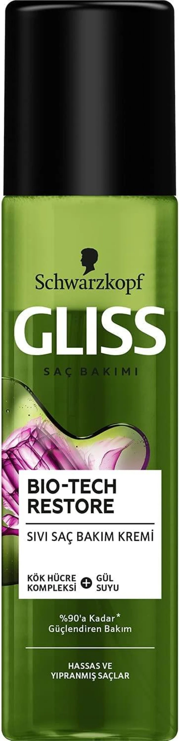 Gliss Bio-Tech Sıvı Saç Kremi 200 Ml, Hassas ve Yıpranmış Saçlar