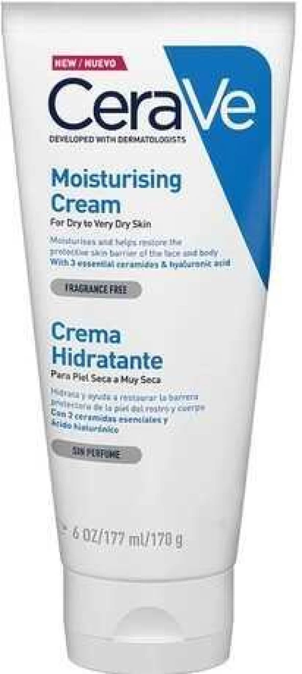 Cerave Moisturising Kuru Ciltler İçin Nemlendirici Krem 177 ML - Diş Beyazlatıcı Köpük Hediye