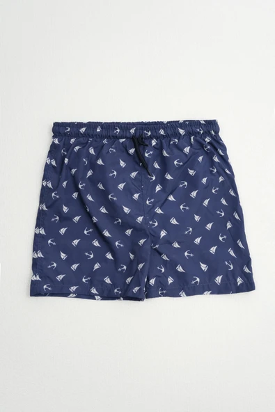 Erkek Çocuk Fileli Kayık Deniz Şortu ürün görseli 1