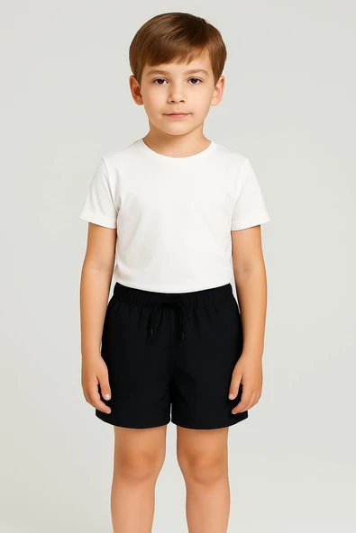 Erkek Çocuk Fileli Cepli Deniz Şortu - Resim 10