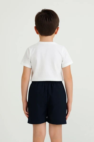 Erkek Çocuk Fileli Cepli Deniz Şortu - Resim 12