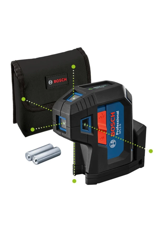 Bosch Gpl 5 G Professional 5 Nokta Yeşil Lazer - 0601066p00