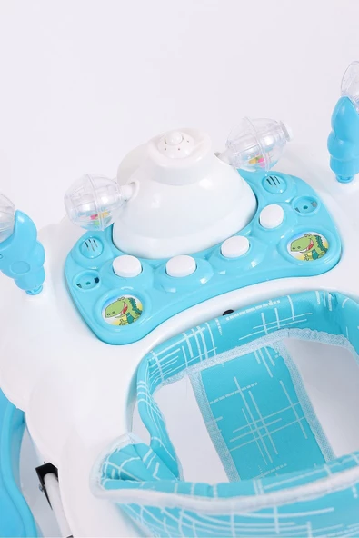 Jusso Vak Vak Stoperli Müzikli Yürüteç Turkuaz - 7