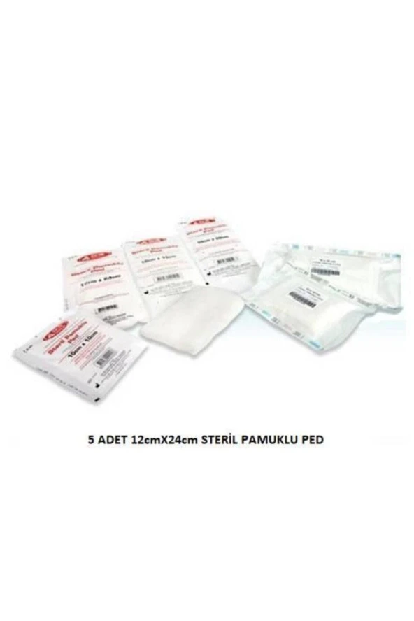 Steril Pamuklu Ped 12cmx24cm 3 Adet