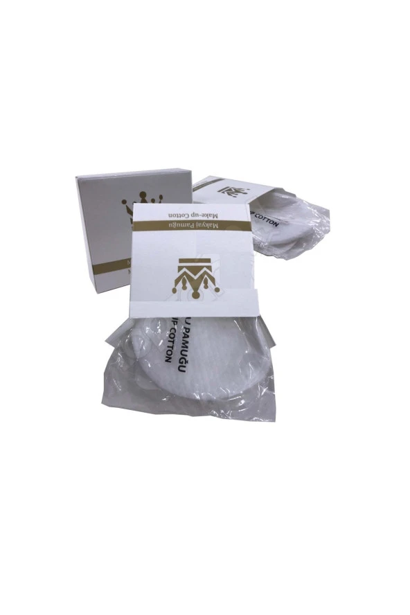 100 Adet Makyaj Pamuğu 2 Li Kutulu Paket Otel Buklet Için Disk Şeklinde ürün görseli 1