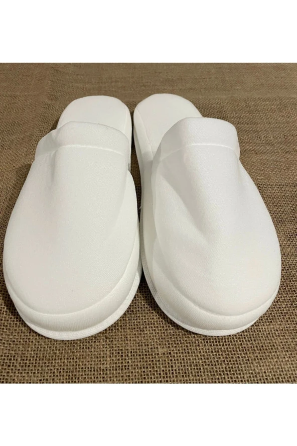 Çift Kat Polyester Havlu Süslenebilir Lohusa Terliği Kalın Sünger Taban Otel Banyo Terlik