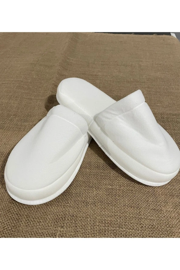 Çift Kat Polyester Havlu Süslenebilir Lohusa Terliği Kalın Sünger Taban Otel Banyo Terlik - Resim 2