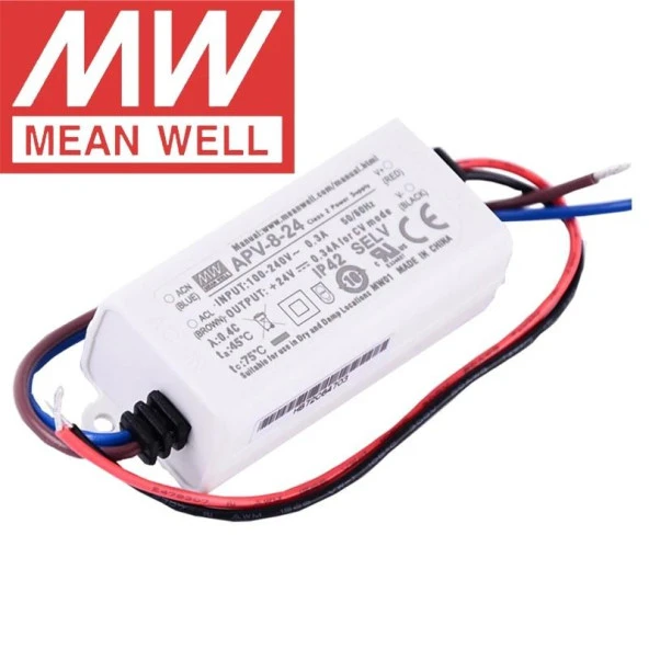 Meanwell Apv-08-24 8w 24v 0,34a Sabit Voltaj Led Driver İp42