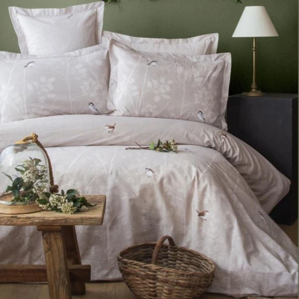 Apricitas Home Elysian Bej Ranforce Çift Kişilik Nevresim Takımı ürün görseli 1