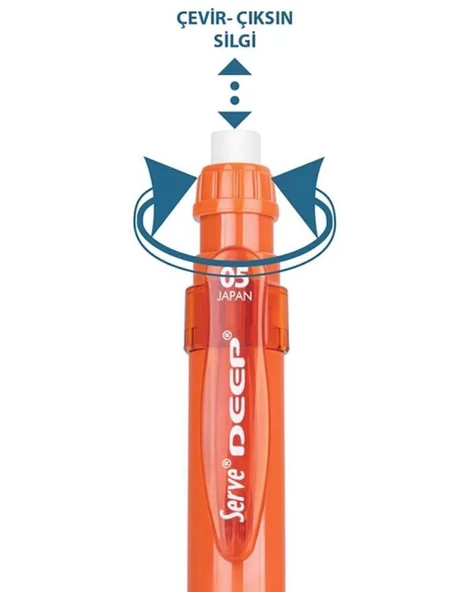Serve Deep Mekanik Kurşun Kalem 0.5mm Kiremit - 2