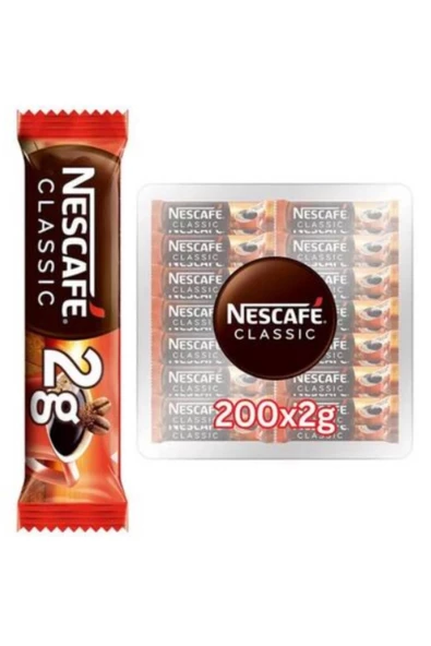 Nescafe Classic Çözünebilir Kahve 2Gr X 200Lü