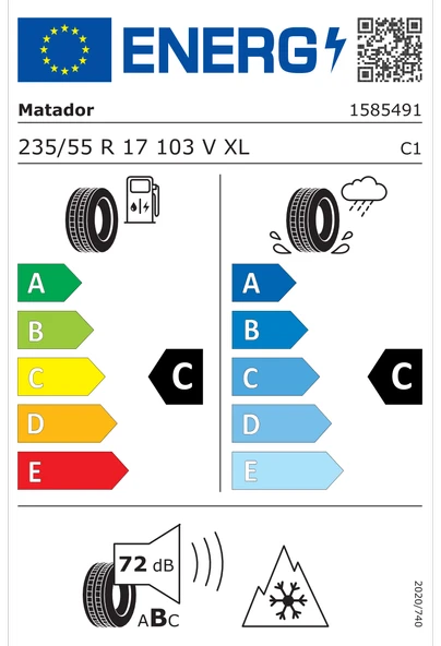 Matador MP93 Nordicca 235/55R17 103V XL FR Kış Lastiği - 2022 - 4