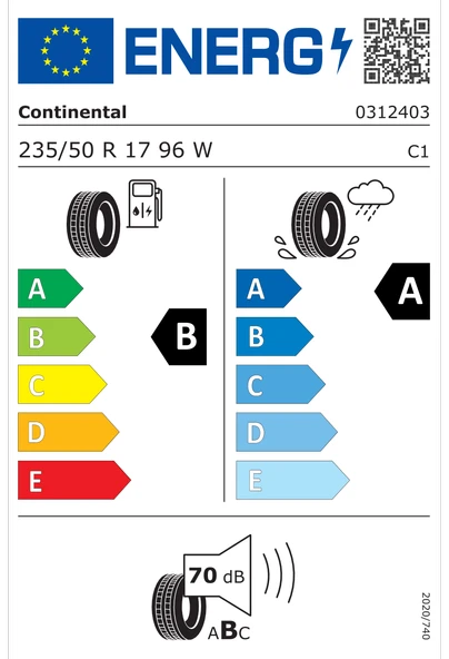 Continental UltraContact 235/50R17 96W FR Yaz Lastiği - 2023 - 4