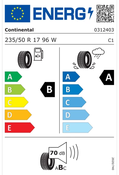 Continental UltraContact 235/50R17 96W FR Yaz Lastiği - 2023 - 5