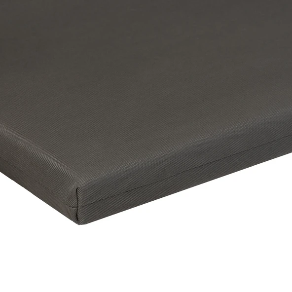XPERMATE  Sandalye Minderi Su İtici Kumaş 40x40 cm Sünger Sırtlıklı Sandalye Minderi Bağcıklı Antras - 3
