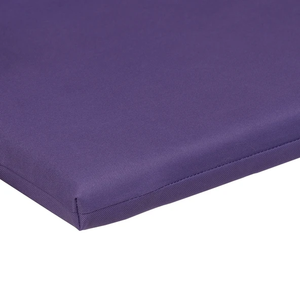 XPERMATE  Sandalye Minderi Su İtici Kumaş 40x40 cm Sünger Sırtlıklı Sandalye Minderi Bağcıklı Mor - 3