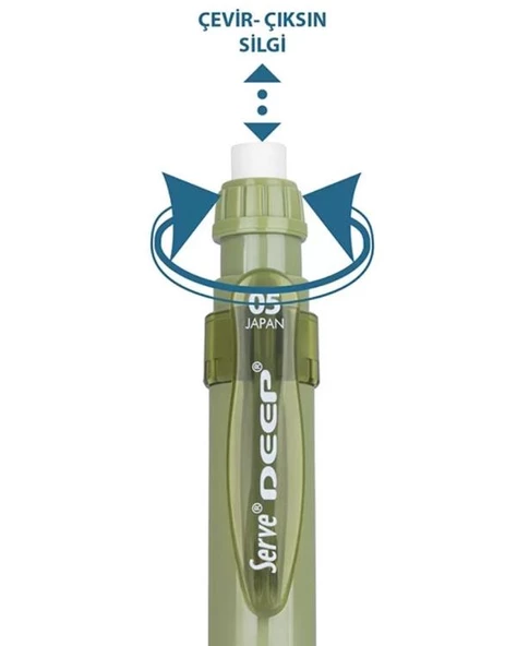 Serve Deep Mekanik Kurşun Kalem 0.5mm Yaprak Yeşili - 2