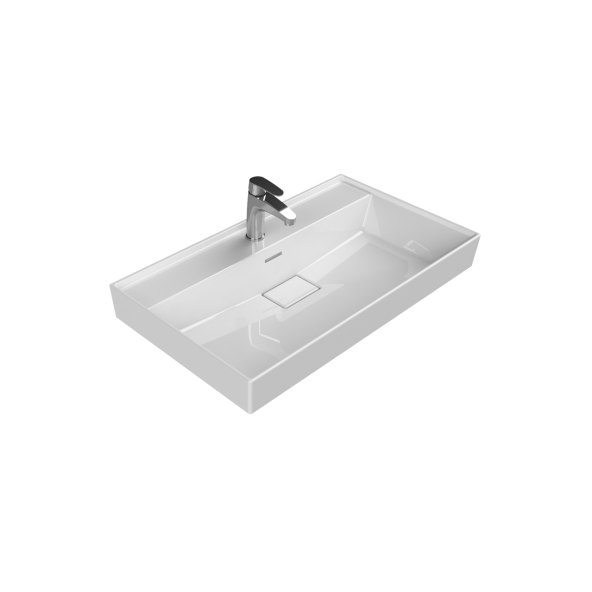 Cerastyle Turkuaz Sharp Etajerli Lavabo 80x48 Cm