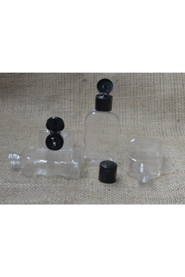 25 Adet 50 Ml Boş Plastik Şişe Flip Top Kapaklı Boş Dezenfektan Şişesi, Seyahat Şişesi - Resim 2