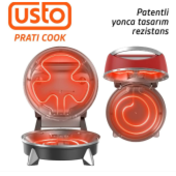 Usto 2855 Prati Cook Çok Amaçlı Pişirici Kırmızı - 4