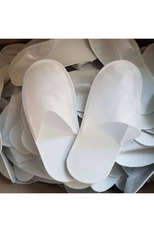 100 Çift Tek Kullanımlık Terlik Hastane Otel Terliği - Resim 2