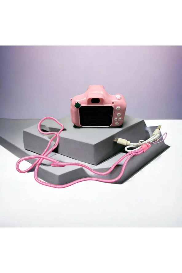 Dijital Mini Fotoğraf Makinesi, Çocuk Mini 1080p Hd Kamera Selfie Kamerası - 5