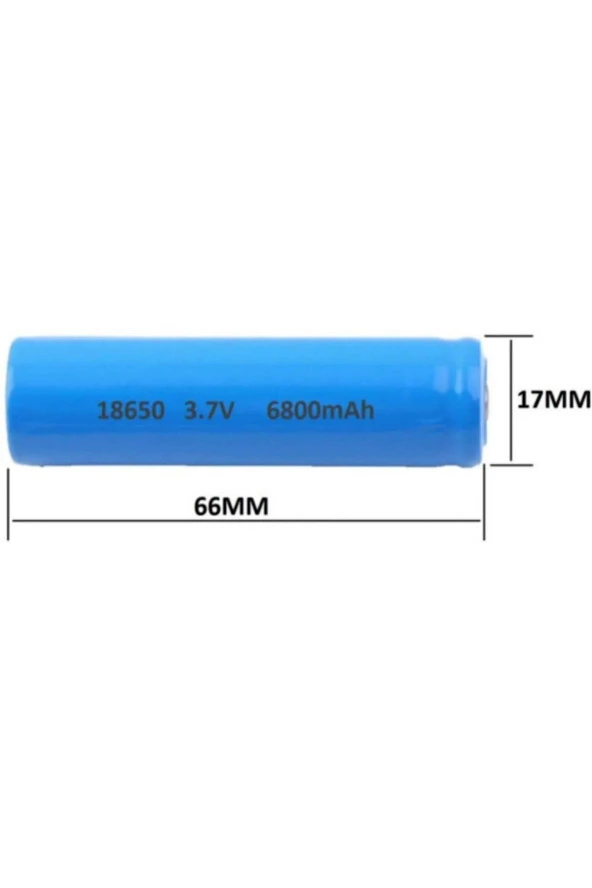 Şarjlı El Feneri Powerbank Pili Şarjlı Pil 18650 3.7v 6800 Mah