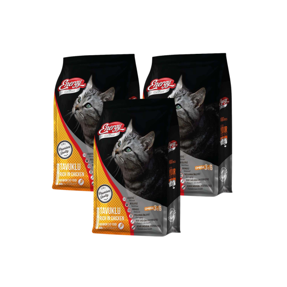 Cat Food Energy 1 kg Tavuklu Yetişkin Kedi Maması - 3 Adet - 2