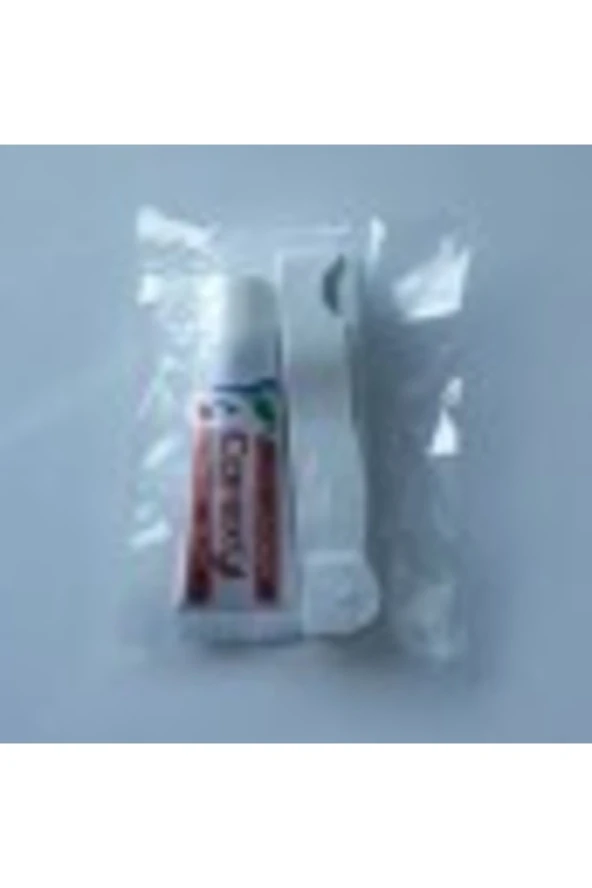 Otel Tipi Seyehat Tipi Diş Seti Jelatinli Katlanır Diş Fırçası + Diş Macunu 10 Adet