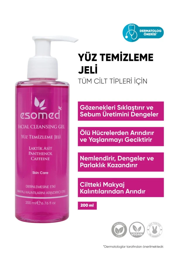 Tüm Cilt Tipleri Için Arındırıcı Ve Sıkılaştırıcı Yüz Temizleme Jeli 200 Ml