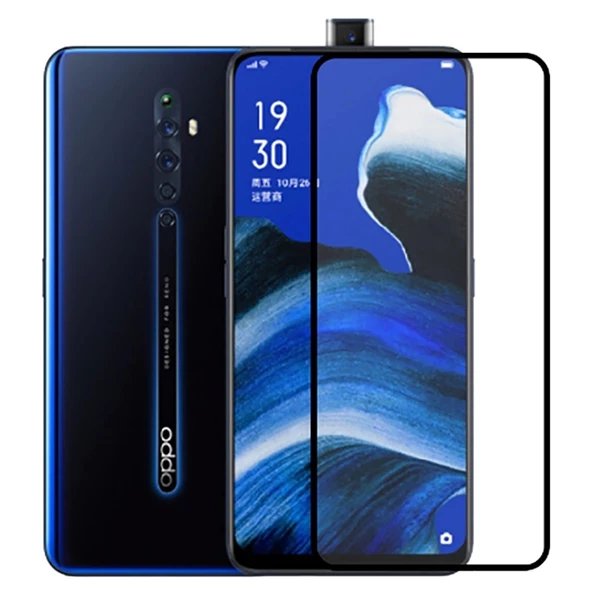 Oppo Reno 2Z Uyumlu Kenarları Kırılmaya Dayanıklı Cam Ekran Koruyucu