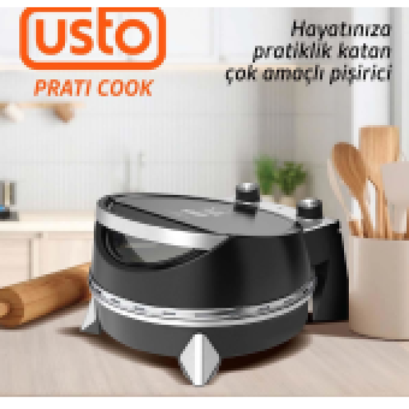 Usto 2850 Prati Cook Çok Amaçlı Pişirici Siyah