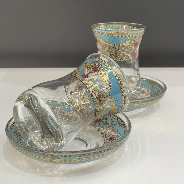 ÇİNİ DESEN 2'Lİ ÇAY BARDAK NO:2 - 4