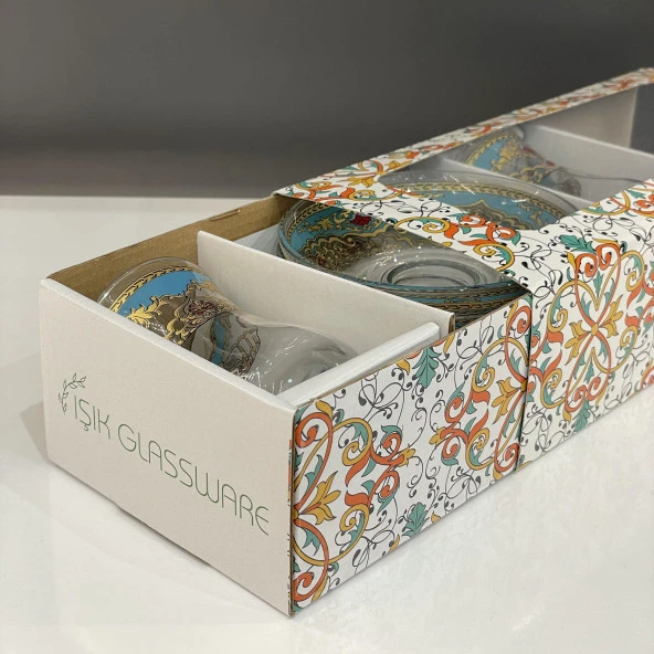 ÇİNİ DESEN 2'Lİ ÇAY BARDAK NO:2 - 6