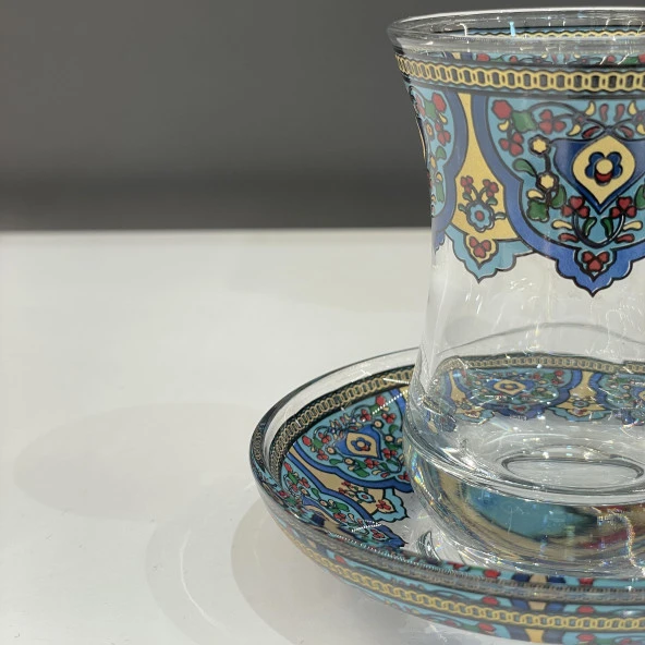 ÇİNİ DESEN 2'Lİ ÇAY BARDAK NO:3 - 5