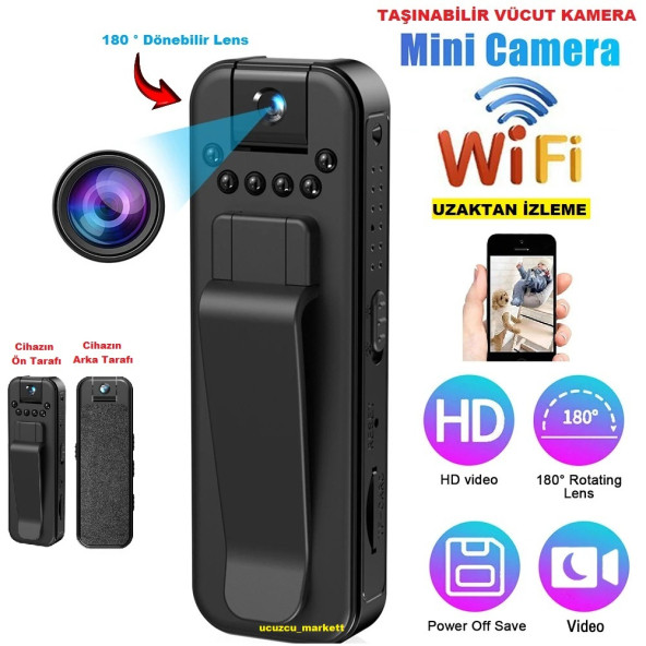 TAŞINABİLİR MİNİ VÜCUT KAMERA