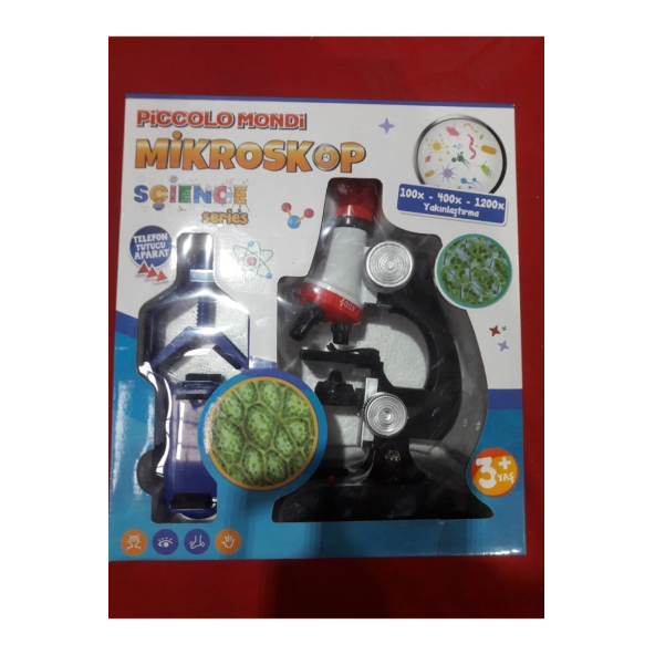 Piccolo Mondi Eğitici Mikroskop Kiti Zoom Led Işıklı 100x 400x 1200 C2136 - 2