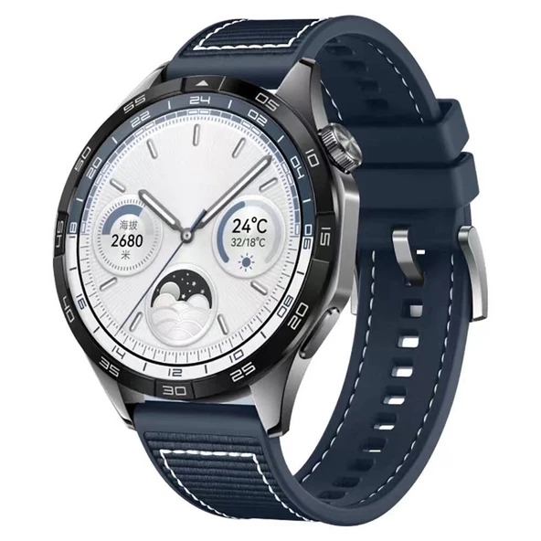 Huawei Watch GT 3 46mm Akıllı Saat Kordonu Uyumlu KRD-102 22mm Akıllı Saat Kordonu Silikon Kordon